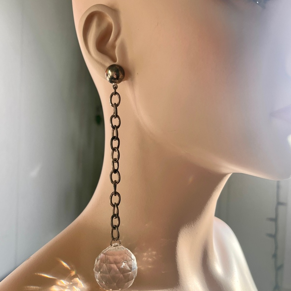 Vintage Statement Shoulder Duster Drop Earrings - image 2